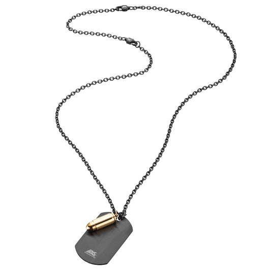 SAVE BRAVE MILAN GOLD BULLET DOGTAG NECKLACE