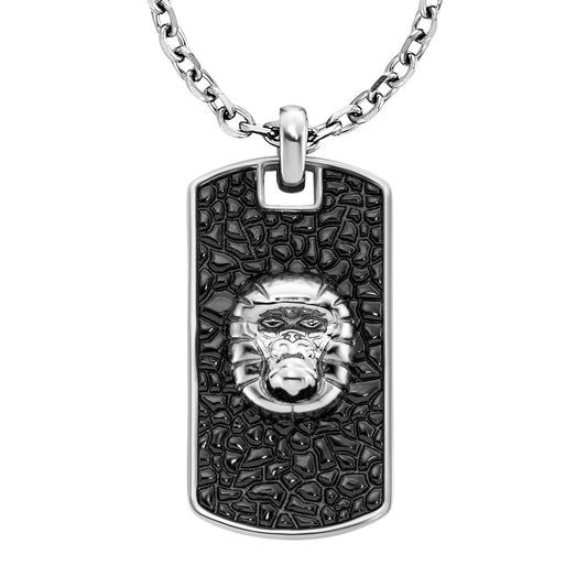 SAVE BRAVE RANO GORILLA DOG TAG STEEL NECKLACE