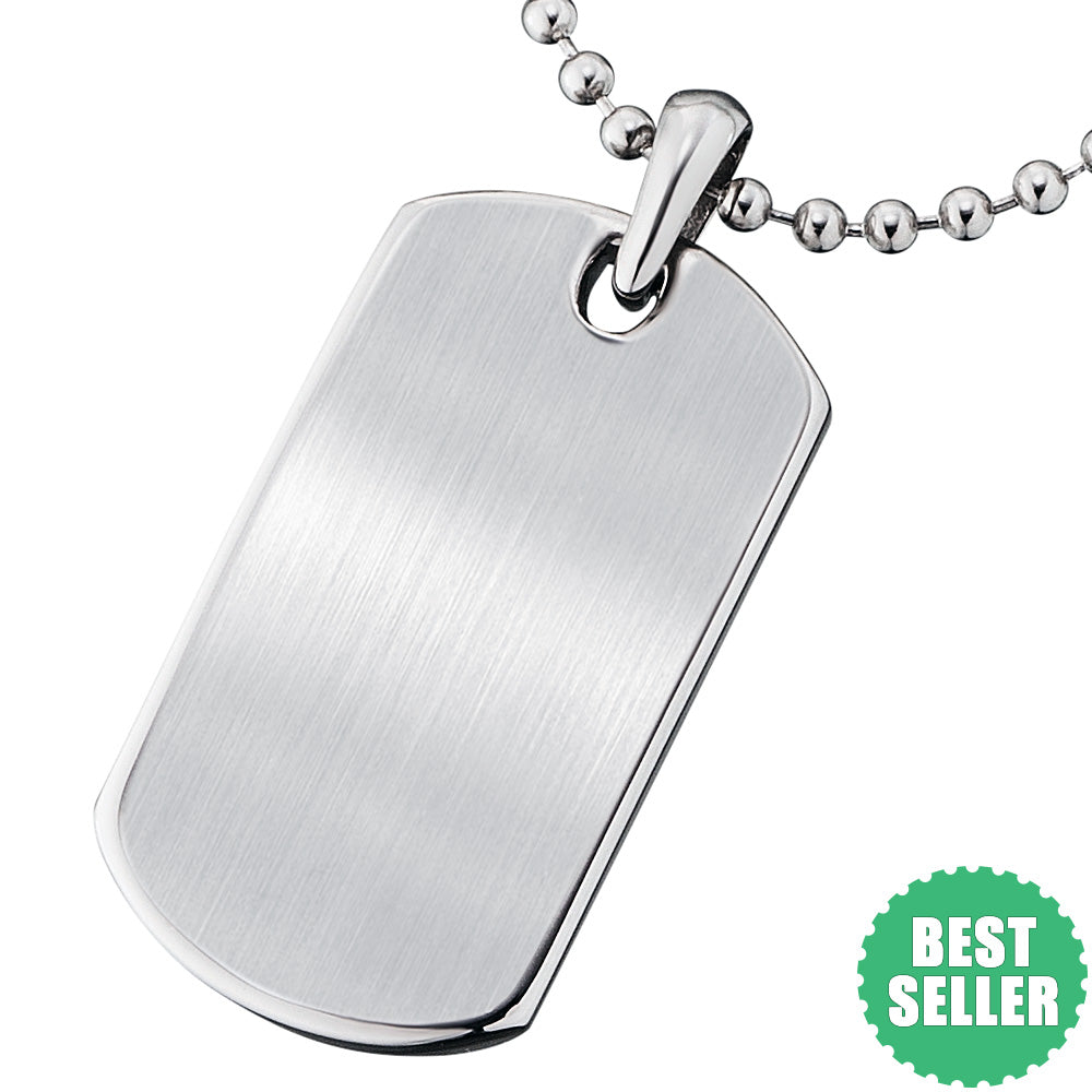 SAVE BRAVE ROBERT PLAIN DOG TAG NECKLACE