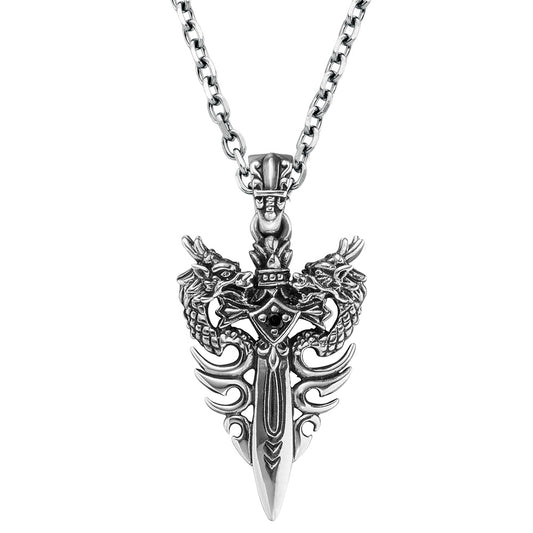 SAVE BRAVE STEEL DRAGON SWORD NECKLACE