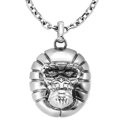 SAVE BRAVE TITUS GORILLA STEEL NECKLACE