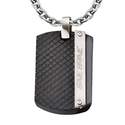 SAVE BRAVE XRAY DOG TAG NECKLACE