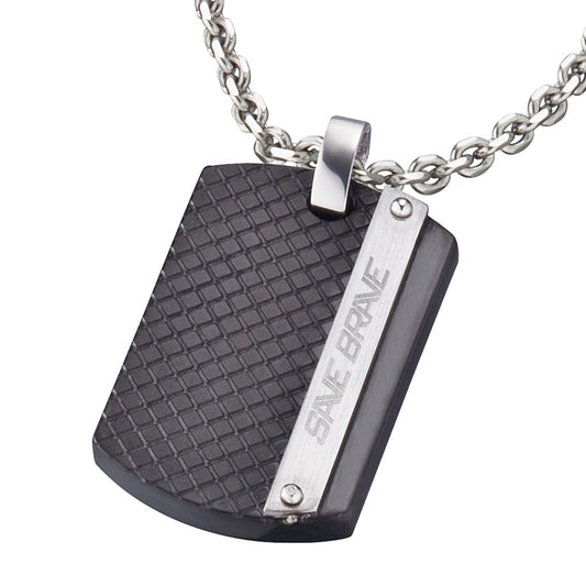 SAVE BRAVE XRAY DOG TAG NECKLACE
